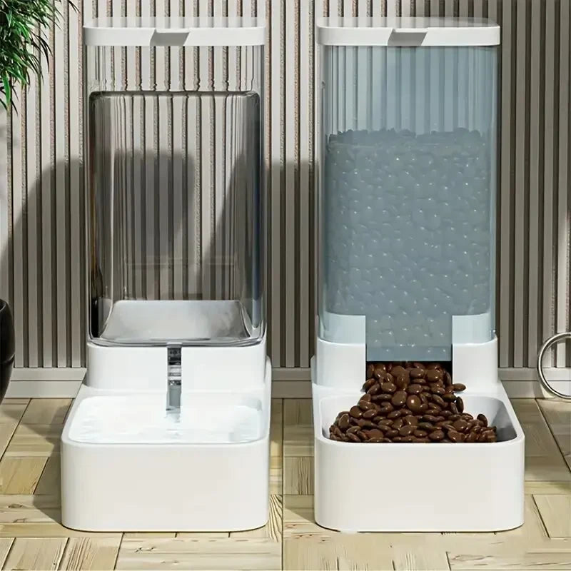 Automatic Gravity Pet Feeder and Water Dispenser